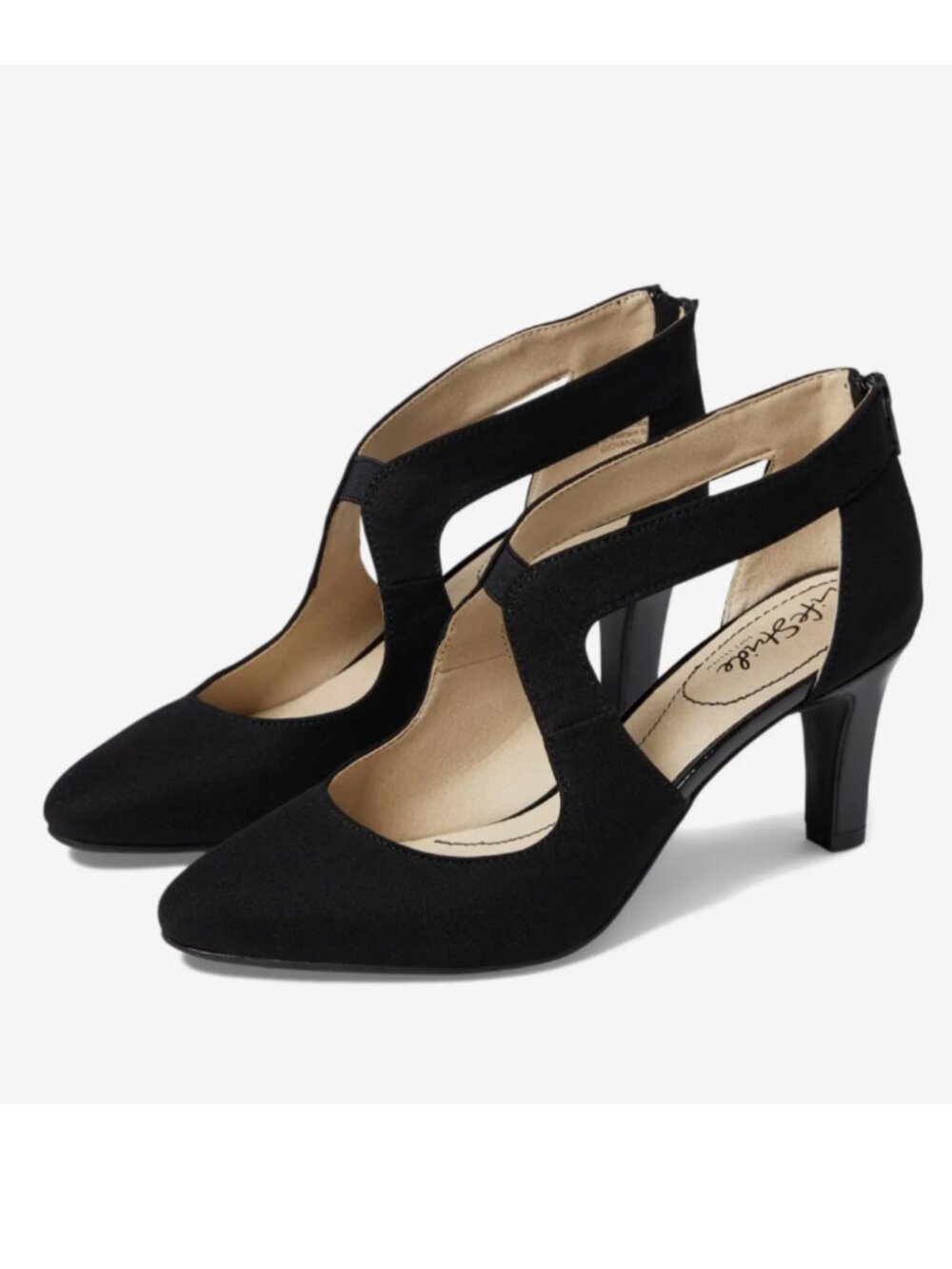 NWOB LifeStride Giovanna 2 Black Cutout Strappy Heels Pumps 9.5